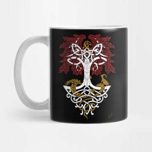 Yggdrasil and Creatures Norse Mythology Knotwork Mug